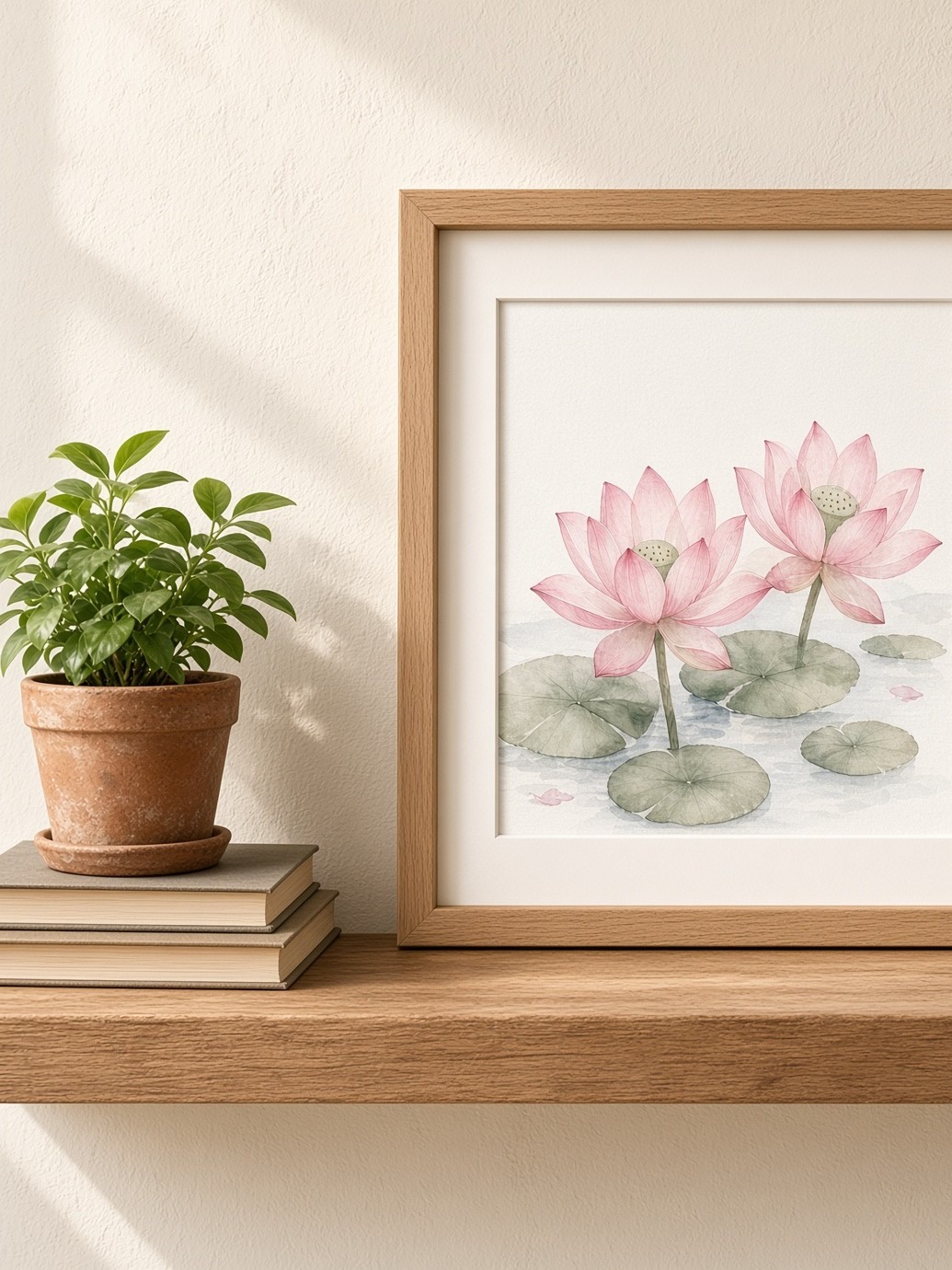 Lotus Pond – Watercolor